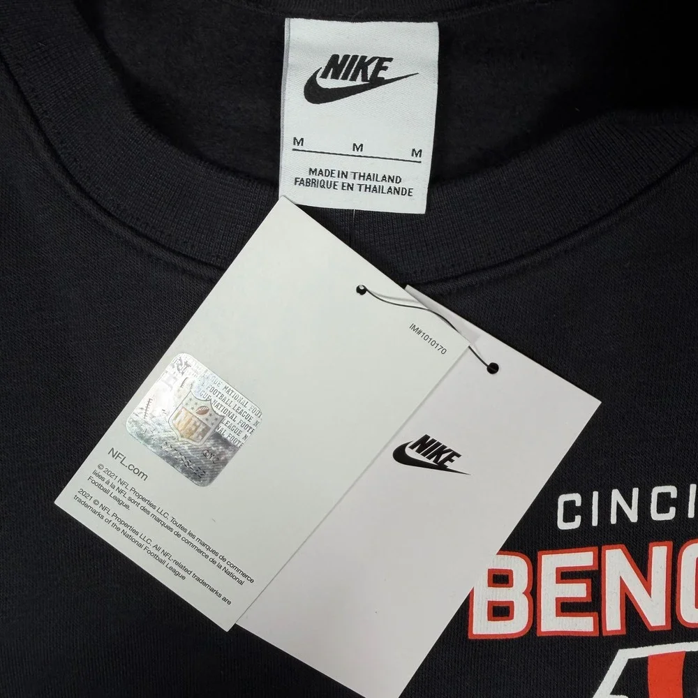 Nike Cincinnati Bengals Sweatshirt Mens Medium Black NFL Team Apparel